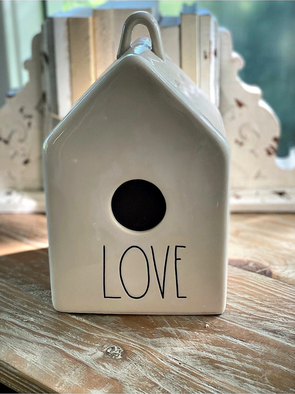 Rae Dunn LOVE Ceramic Birdhouse